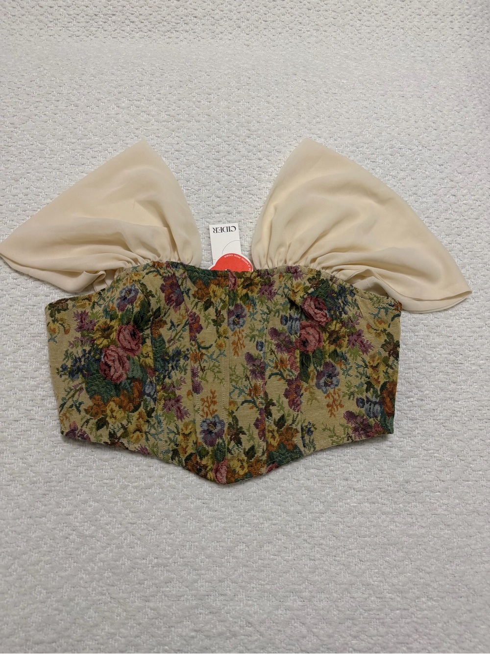 Cider Floral Off Shoulder Corset Top Women’s Size Large NWT - Picture 5 of 12